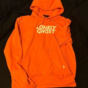 orange lonely ghost hoodie